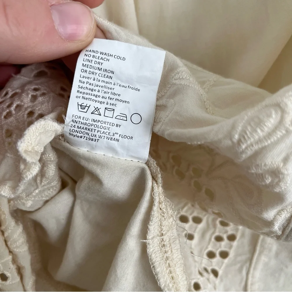 🆕 Anthropologie Eyelet Top - Picture 6 of 7